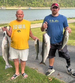 Striped Bass on beautiful Beaver Lake in NW Arkansas.