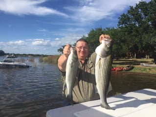 Hybrid Striped Bass Fishing in Burnet, Texas