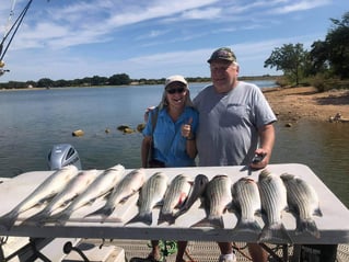 Striped Bass Fishing in Burnet, Texas