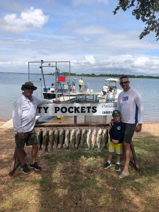 Hybrid Striped Bass Fishing in Burnet, Texas