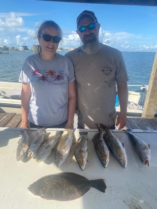 Flounder, Speckled Trout Fishing in Galveston, Texas