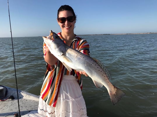 Speckled Trout Caught Near Rockport, Texas