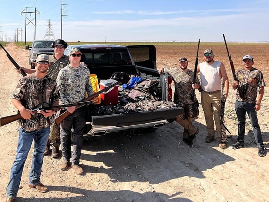 A group of dove hunters in Texas