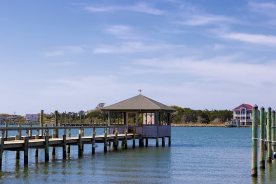 Photo of dock on lake in North Carolina, USA