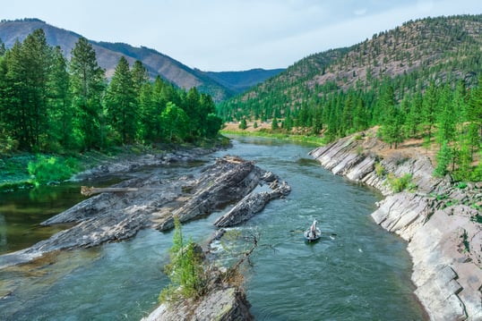 Photo of river in Montana, USA