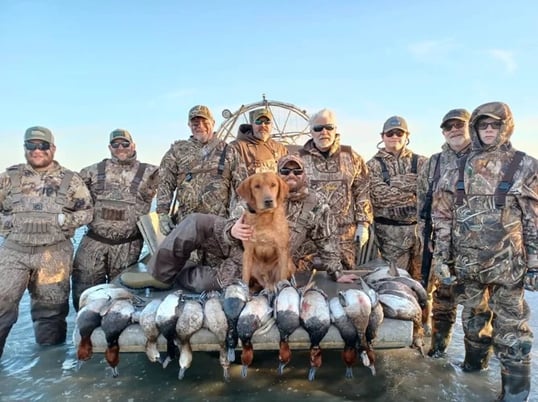 Duck hunters on the first hunt of the season