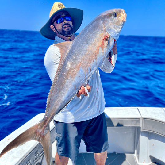 man with amberjack