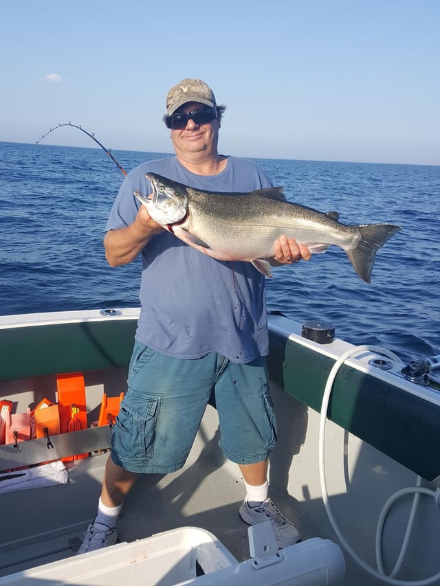 Chinook Salmon Fishing in Manistee, Michigan