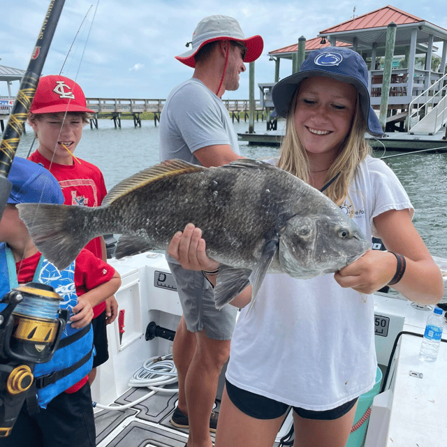 Black Drum Fishing in Murrells Inlet, South Carolina