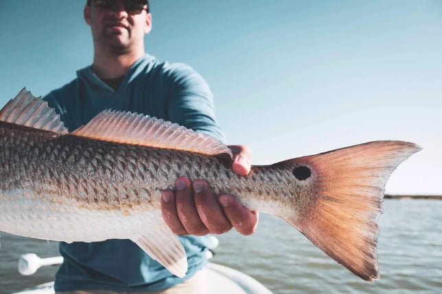 captain experiences founder jonathan with a redfish on the texas coast